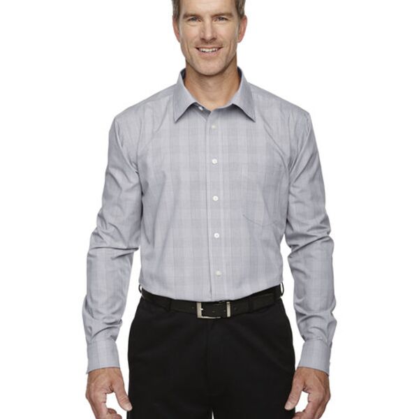 Men's Crown Collection® Glen Plaid Woven Shirt Thumbnail