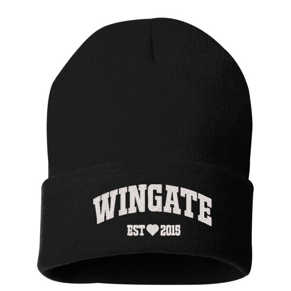 Wingate - Embroidered - 12" Solid Cuffed Knit Thumbnail